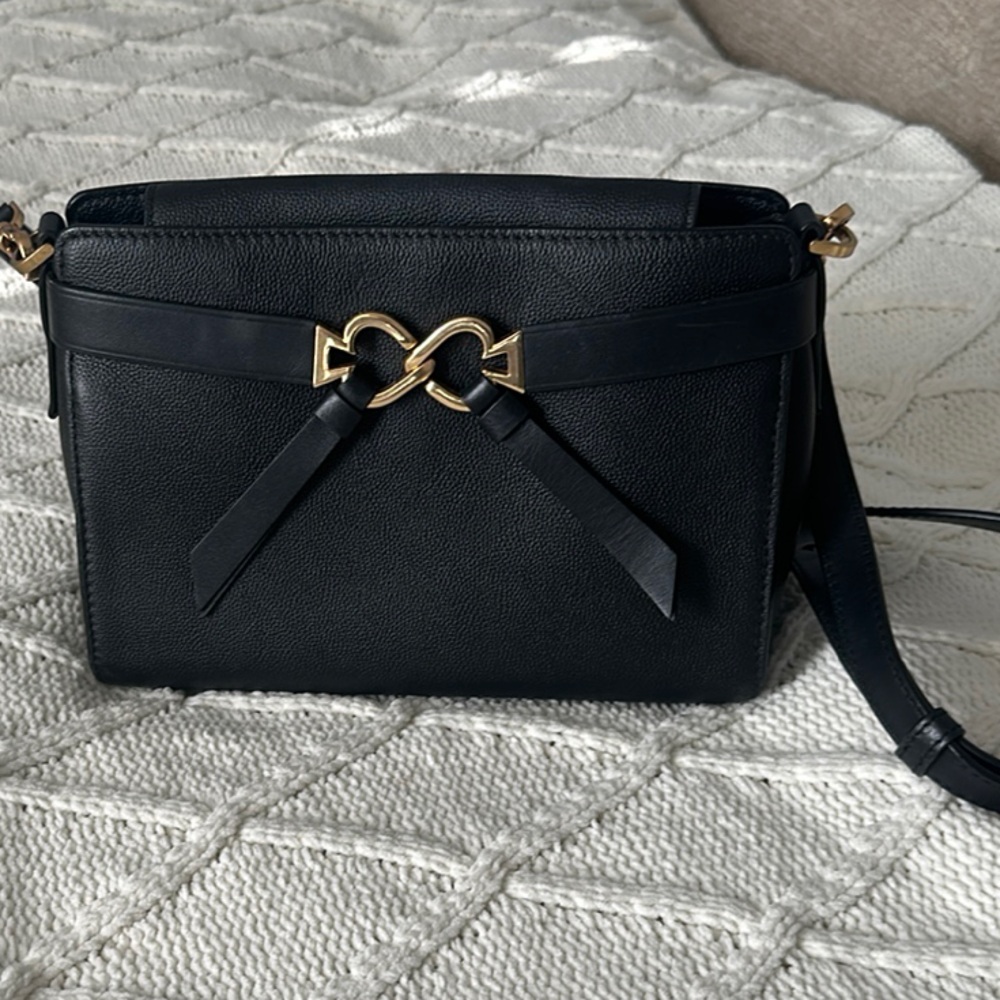Black Leather Crossbody Bag